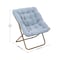Flash Furniture Archer 28-in Oversized Portable Faux Fur Folding Saucer Chair, Dusty Aqua Faux Fur/Soft Gold Frame FV-FSC-027-DTAQ-SGD-GG - alternate 10